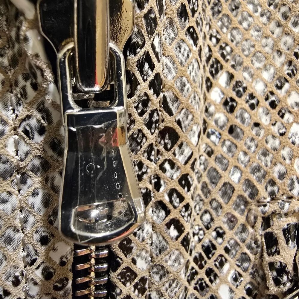 L'agence Python Leather Biker Jacket (Fieldstone)… - image 6